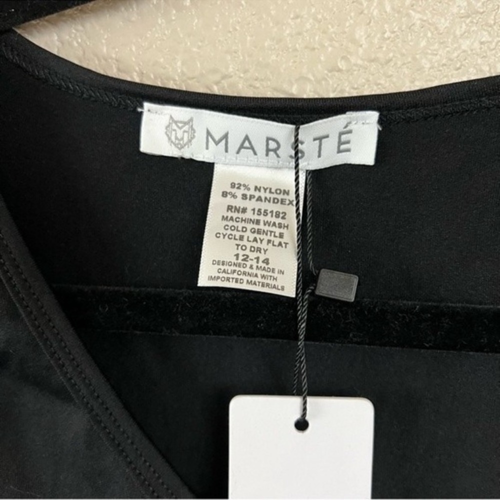 Marste Black 3/4 Sleeve Bodysuit - Picture 4 of 4